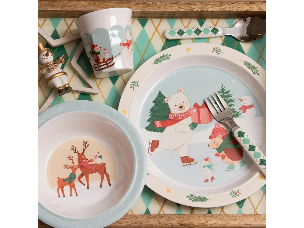 Coffret déjeuner 5 pièces hiver patinoire