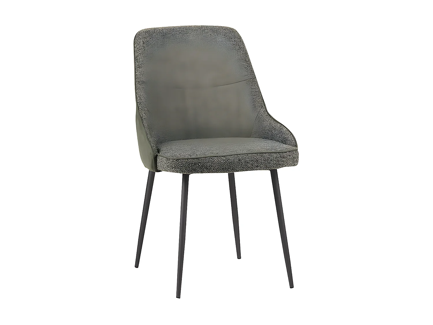 Chaise bicolore vert chiné/vert pieds métal noir Milo