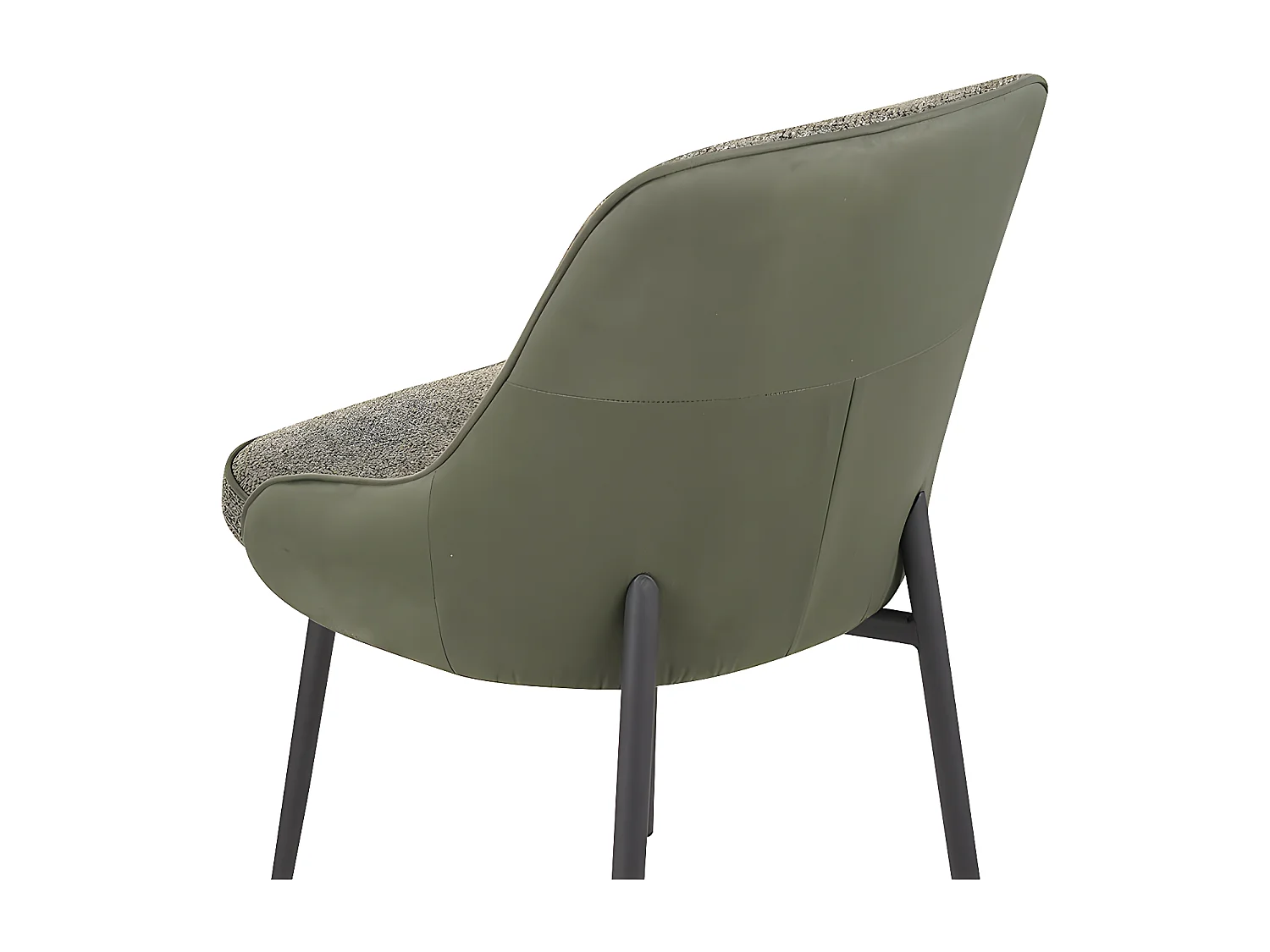 Chaise bicolore vert chiné/vert pieds métal noir Milo