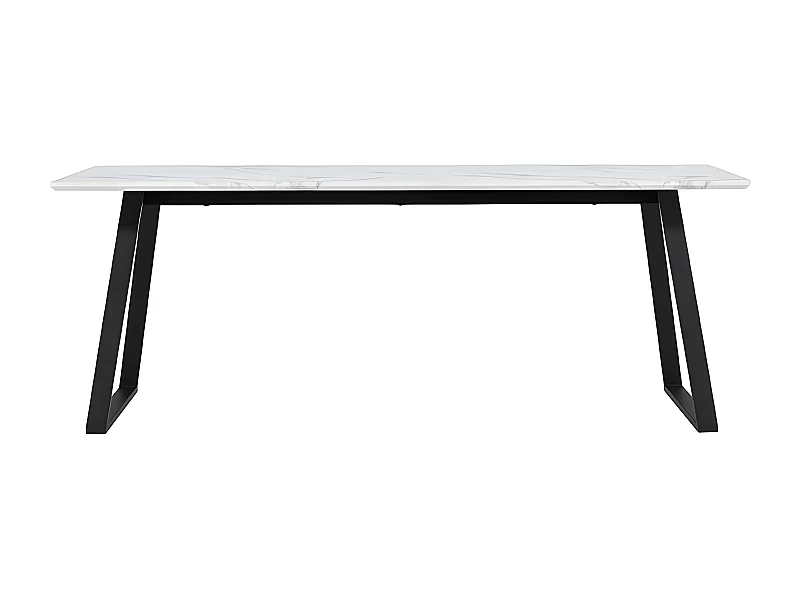 Malaga eetkamertafel marmer decor 90x200cm wit,zwart.