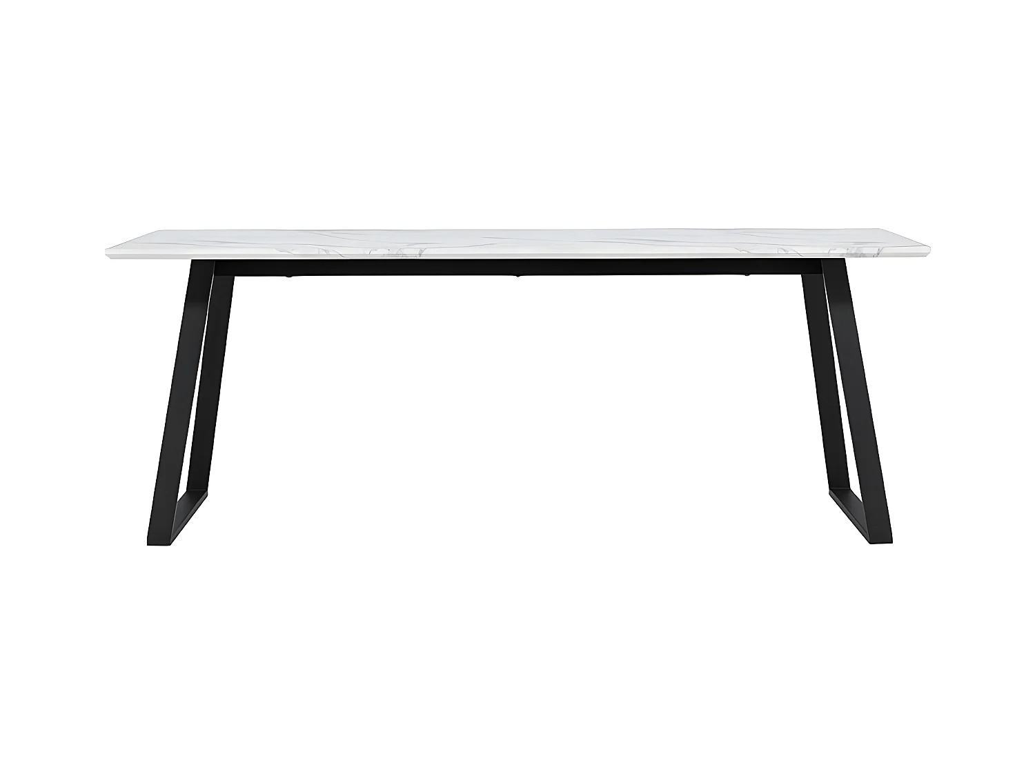Malaga table de salle à manger marbre décor 90x200cm blanc,noir.