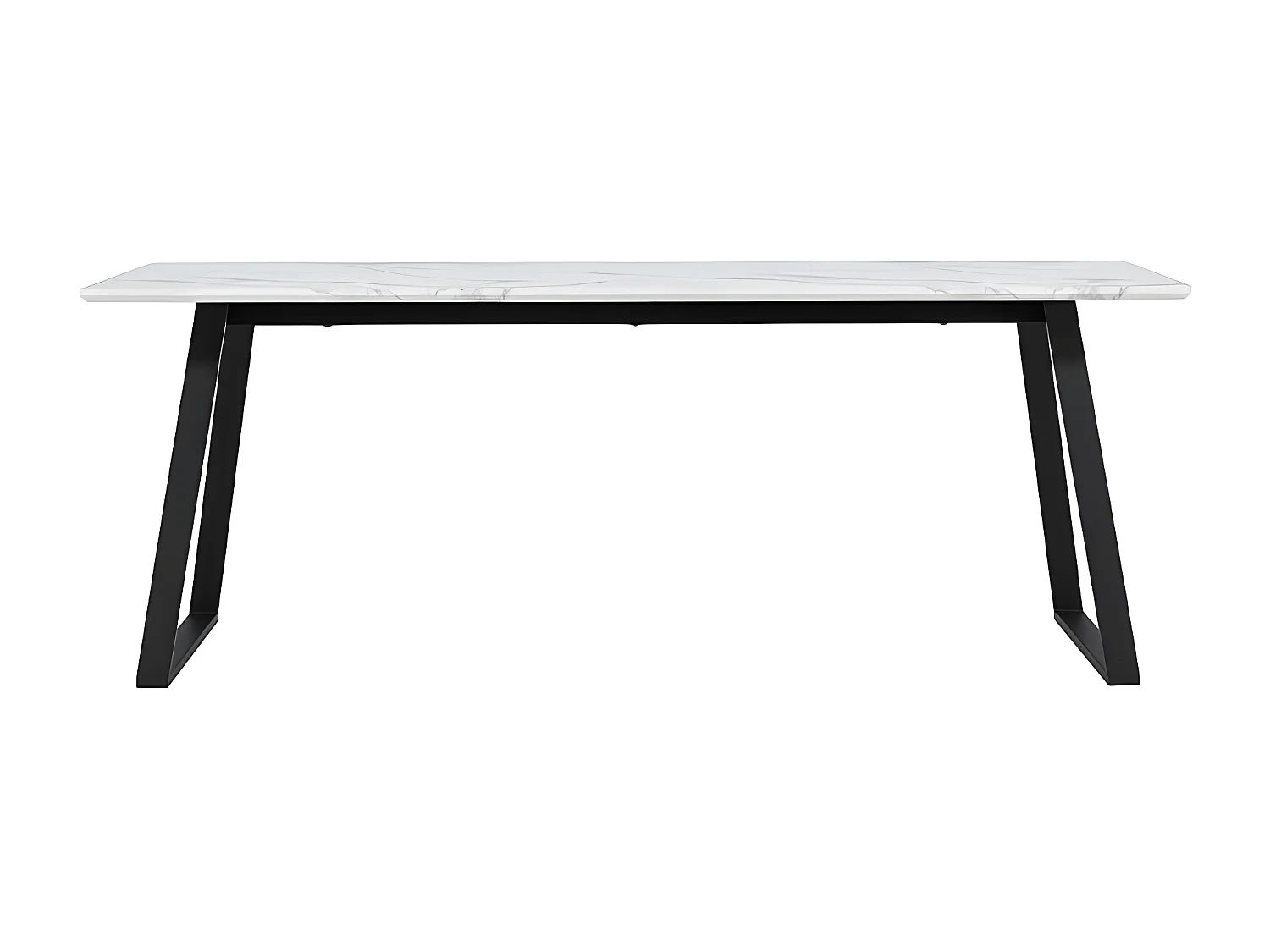 Malaga eetkamertafel marmer decor 90x200cm wit,zwart.