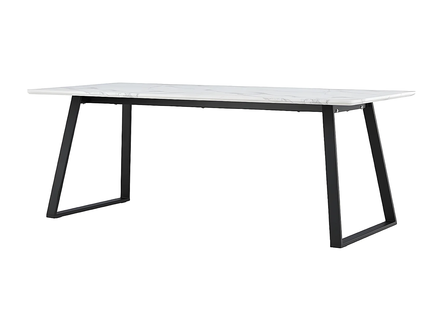 Malaga eetkamertafel marmer decor 90x200cm wit,zwart.