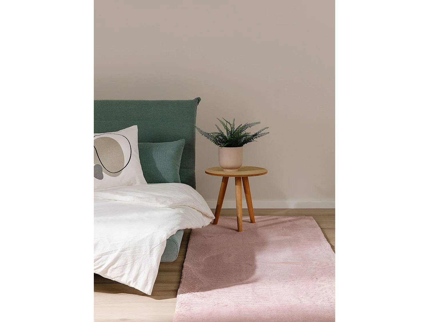 Tapis en fausse fourrure Furry Rose 80x300 cm