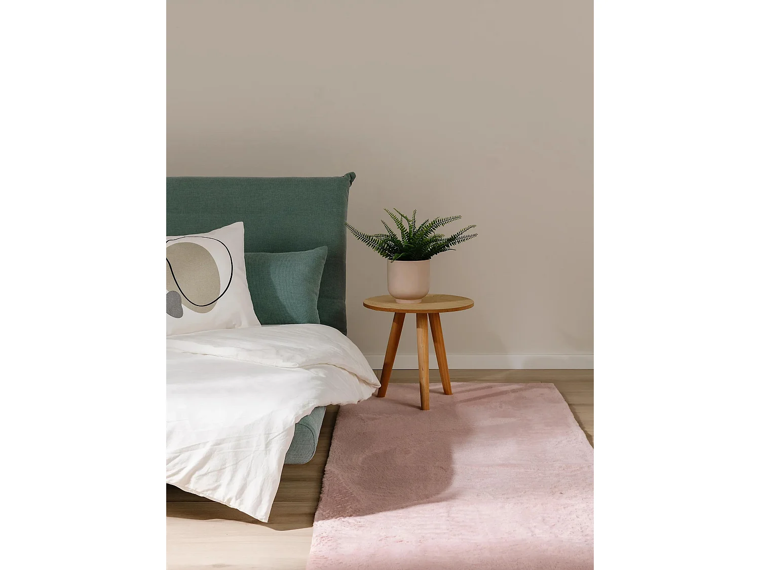 Tapis en fausse fourrure Furry Rose 80x300 cm