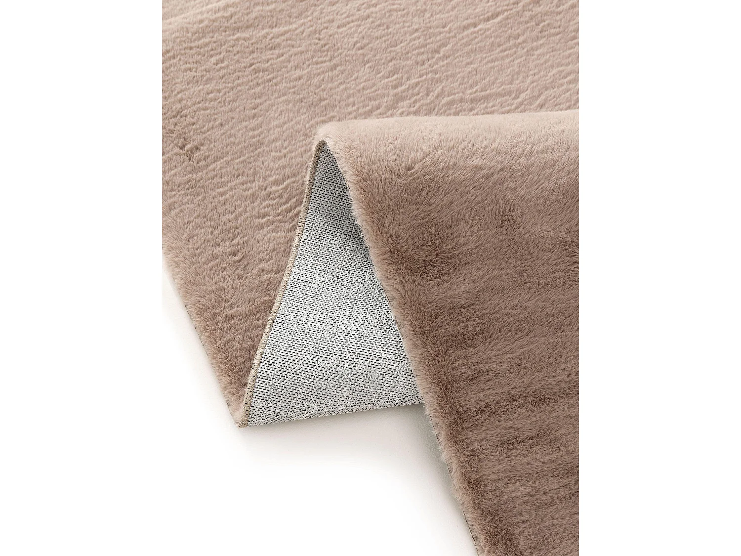 Tapis en fausse fourrure Furry Taupe 80x300 cm