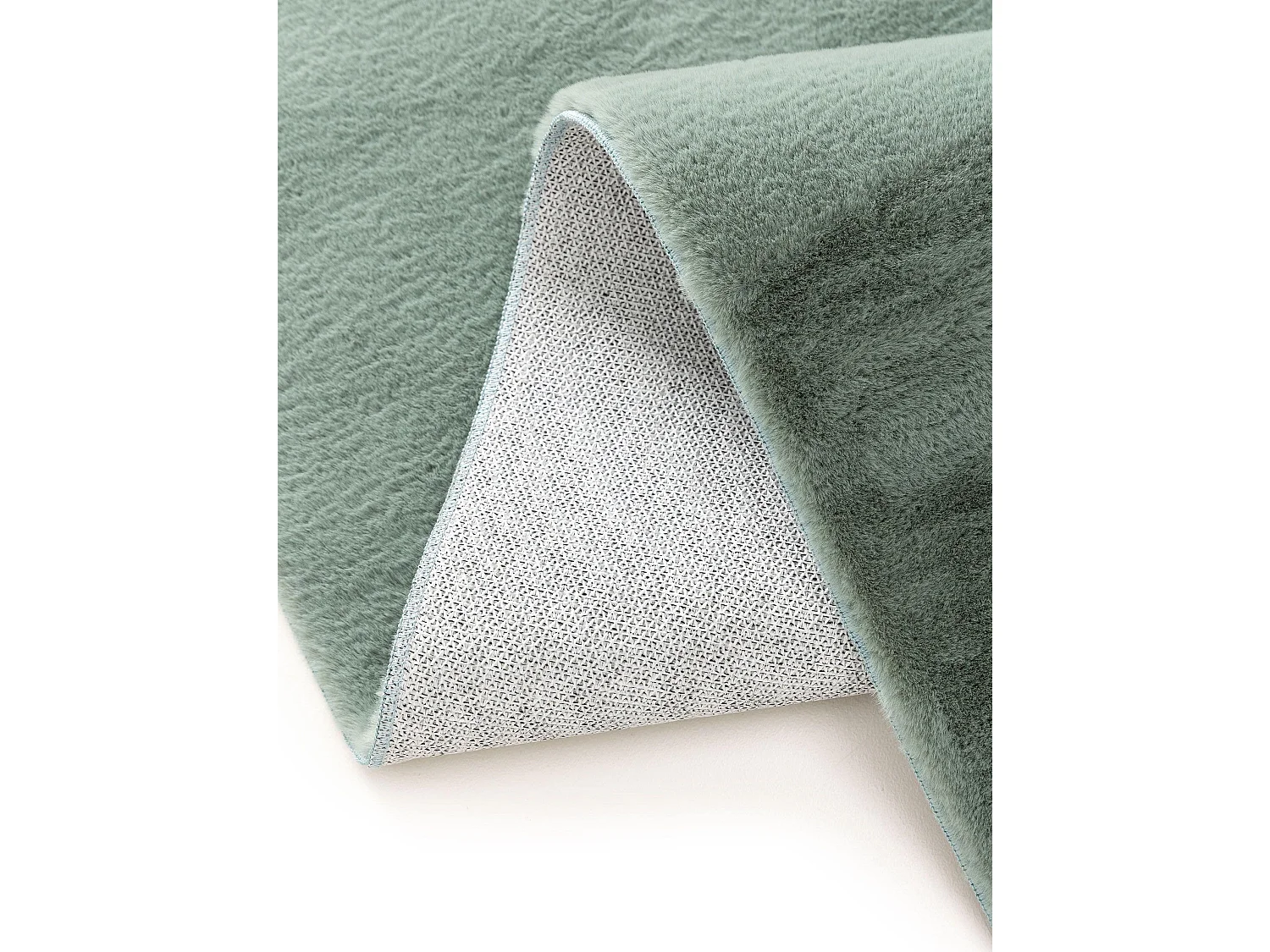 Tapis en fausse fourrure Furry Vert 80x250 cm