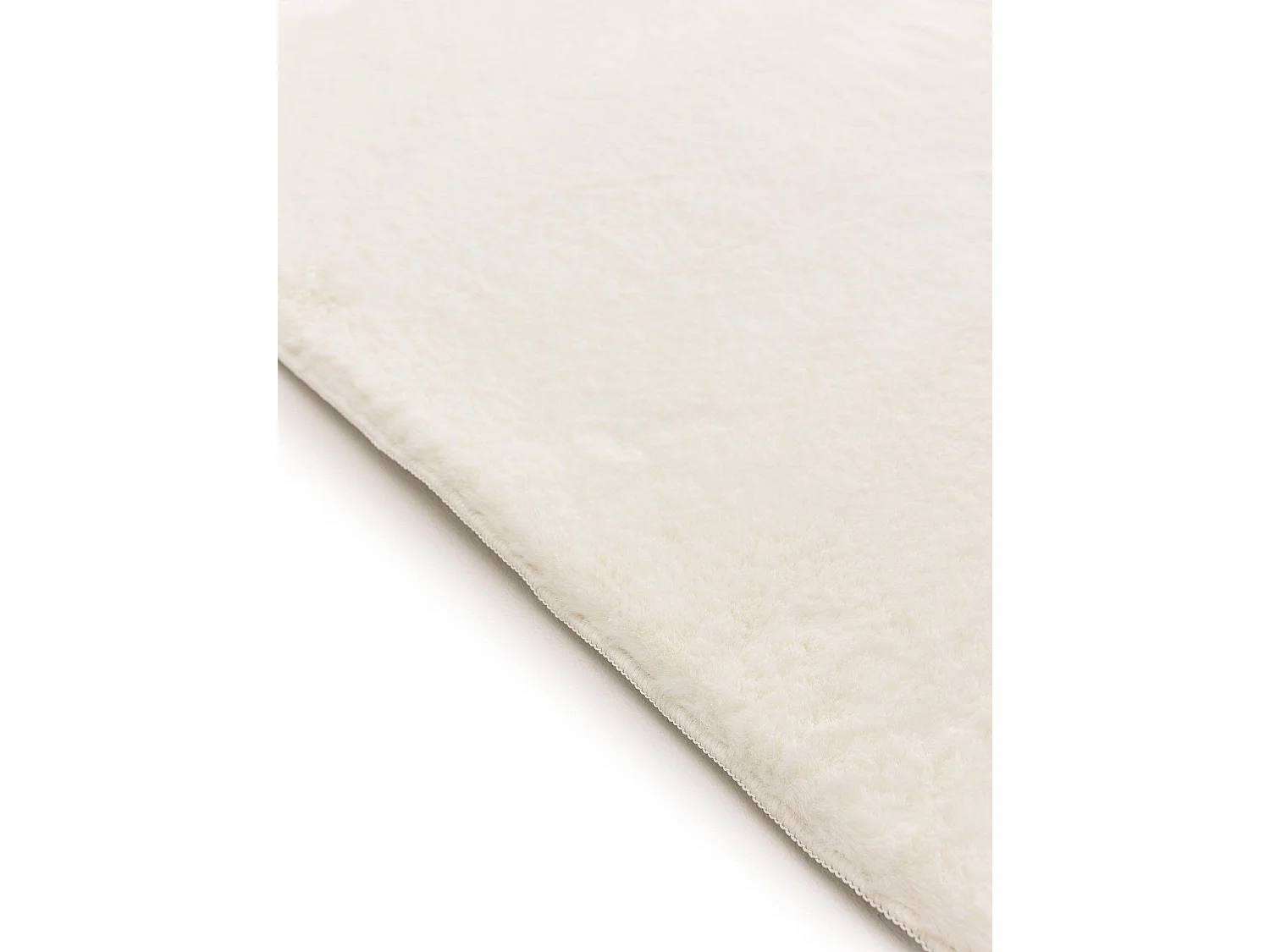 Tapis en fausse fourrure Furry Crème 80x250 cm