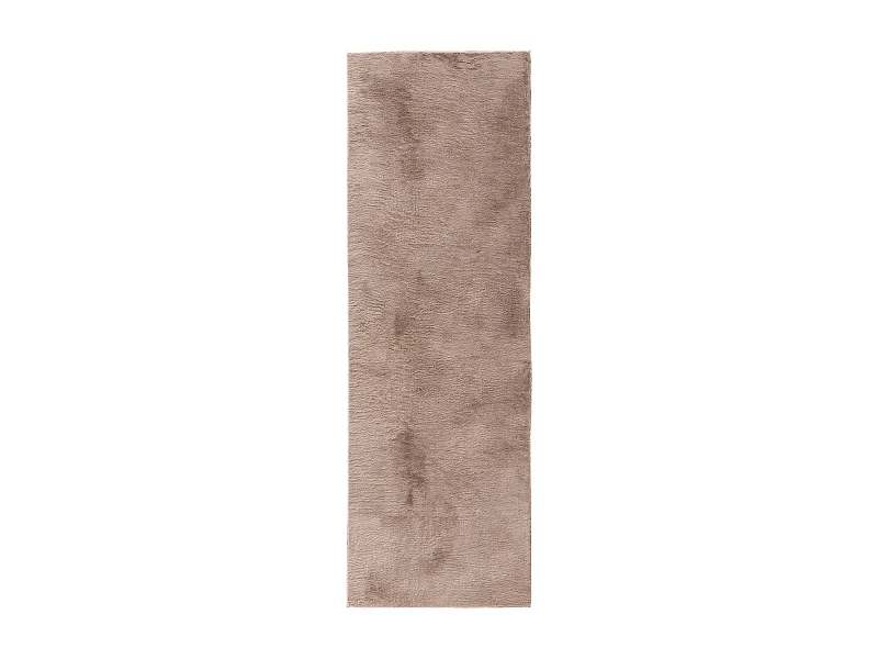 Tapis en fausse fourrure Furry Taupe 70x200 cm