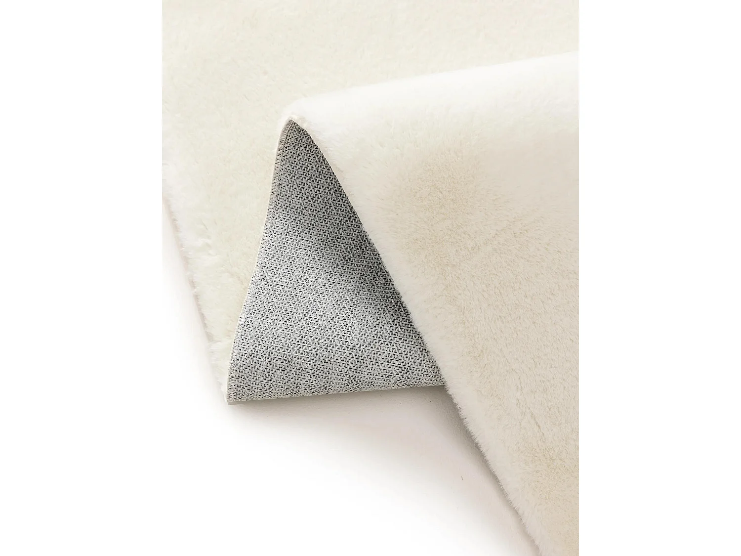 Tapis en fausse fourrure Furry Crème 70x200 cm