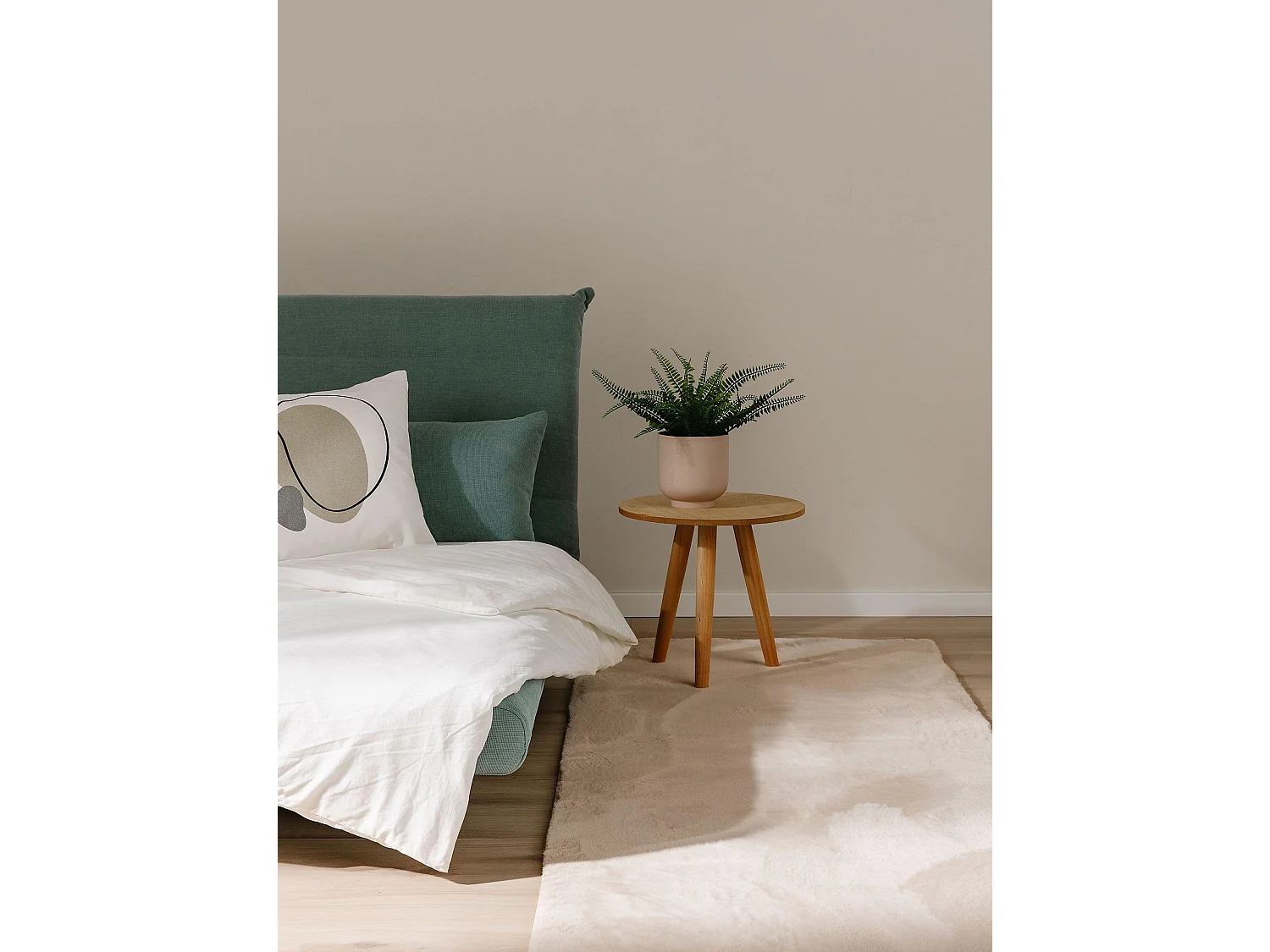 Tapis en fausse fourrure Furry Beige 80x300 cm