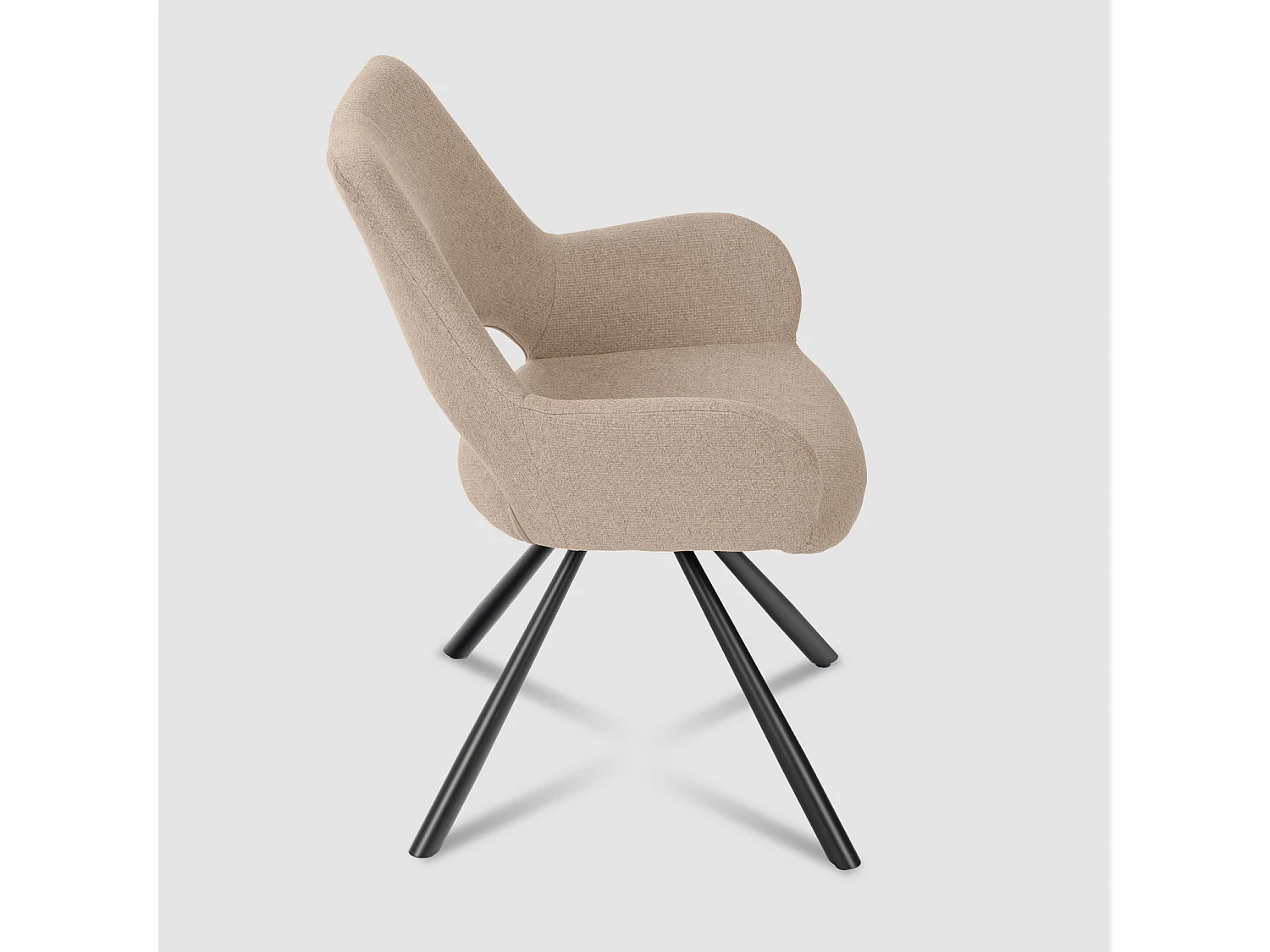 Lot de 6 chaises de salle à manger fauteuil de table en tissu style scandinave