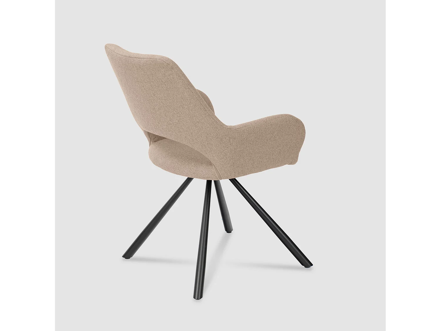 Lot de 6 chaises de salle à manger fauteuil de table en tissu style scandinave