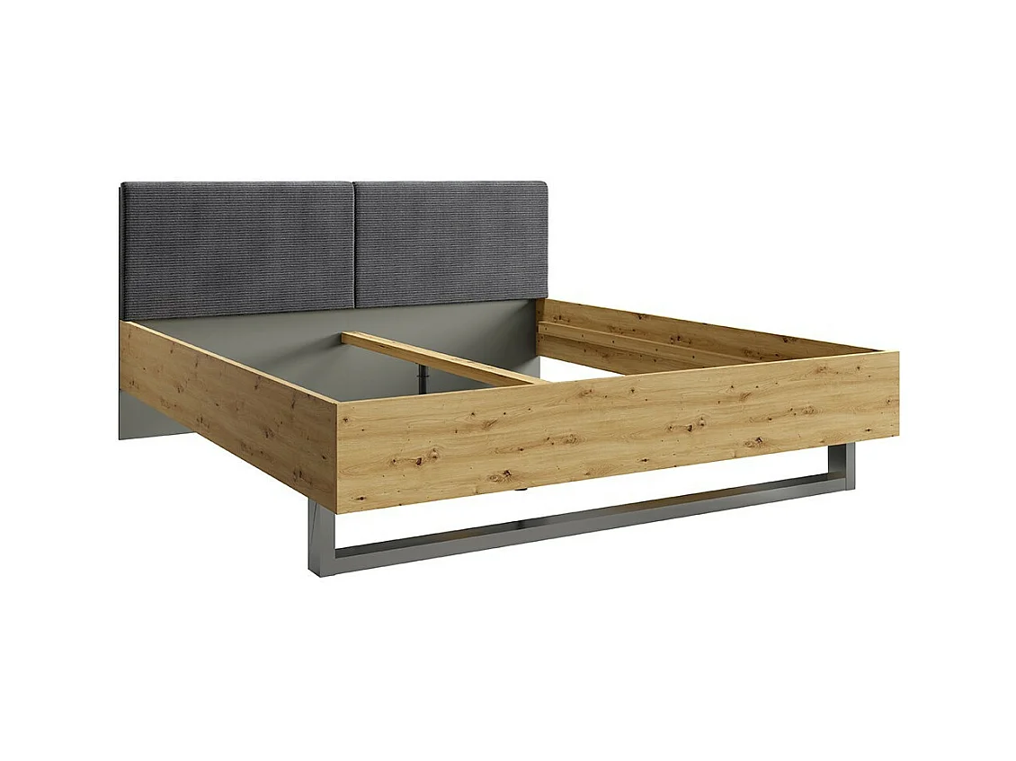 Complete design slaapkamer IZO: Kledingkast, bed 160x200, dressoir, nachtkastjes, eiken/antraciet grijs