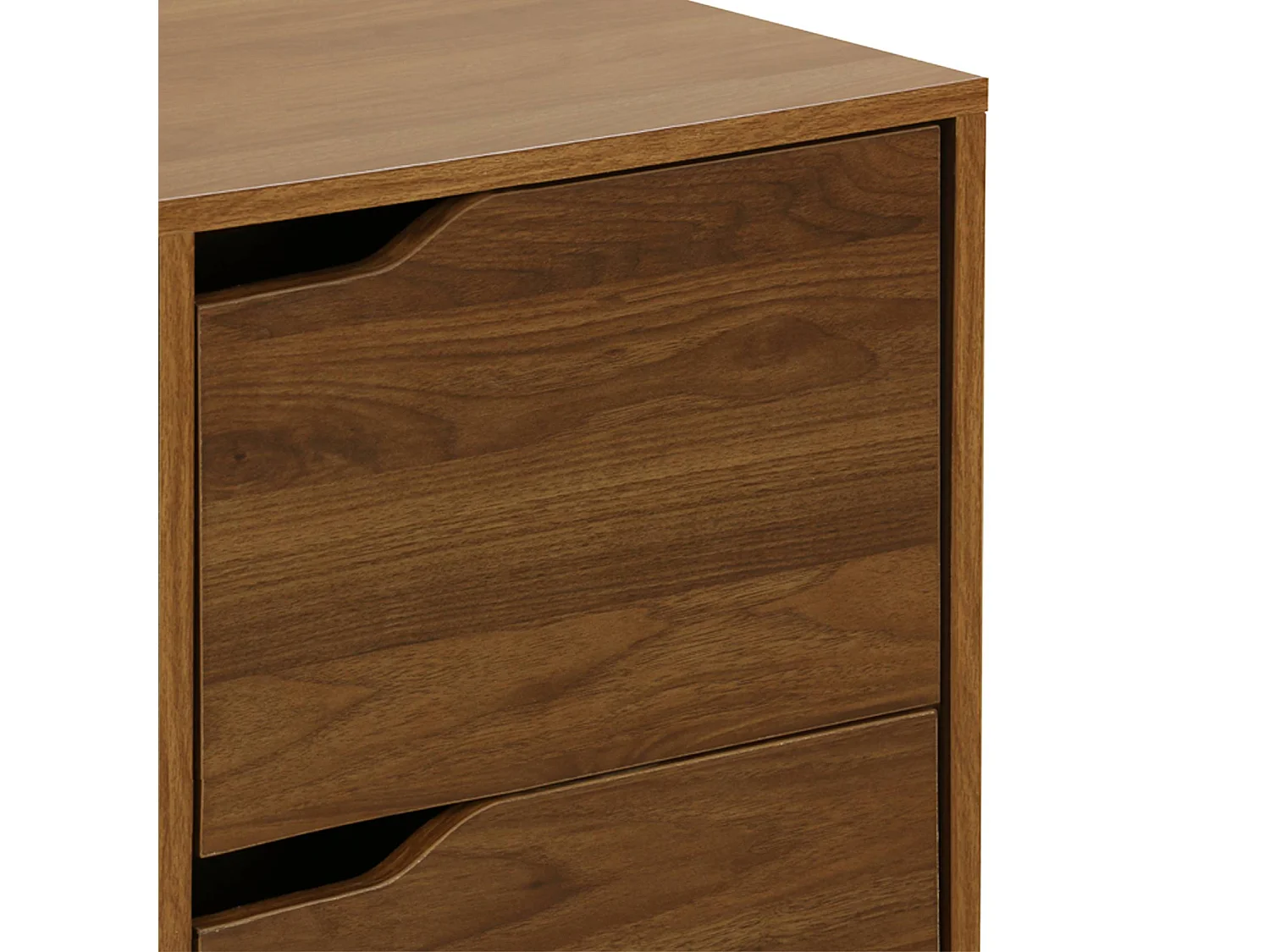 Scrivania effetto noce a 2 cassetti , effetto noce