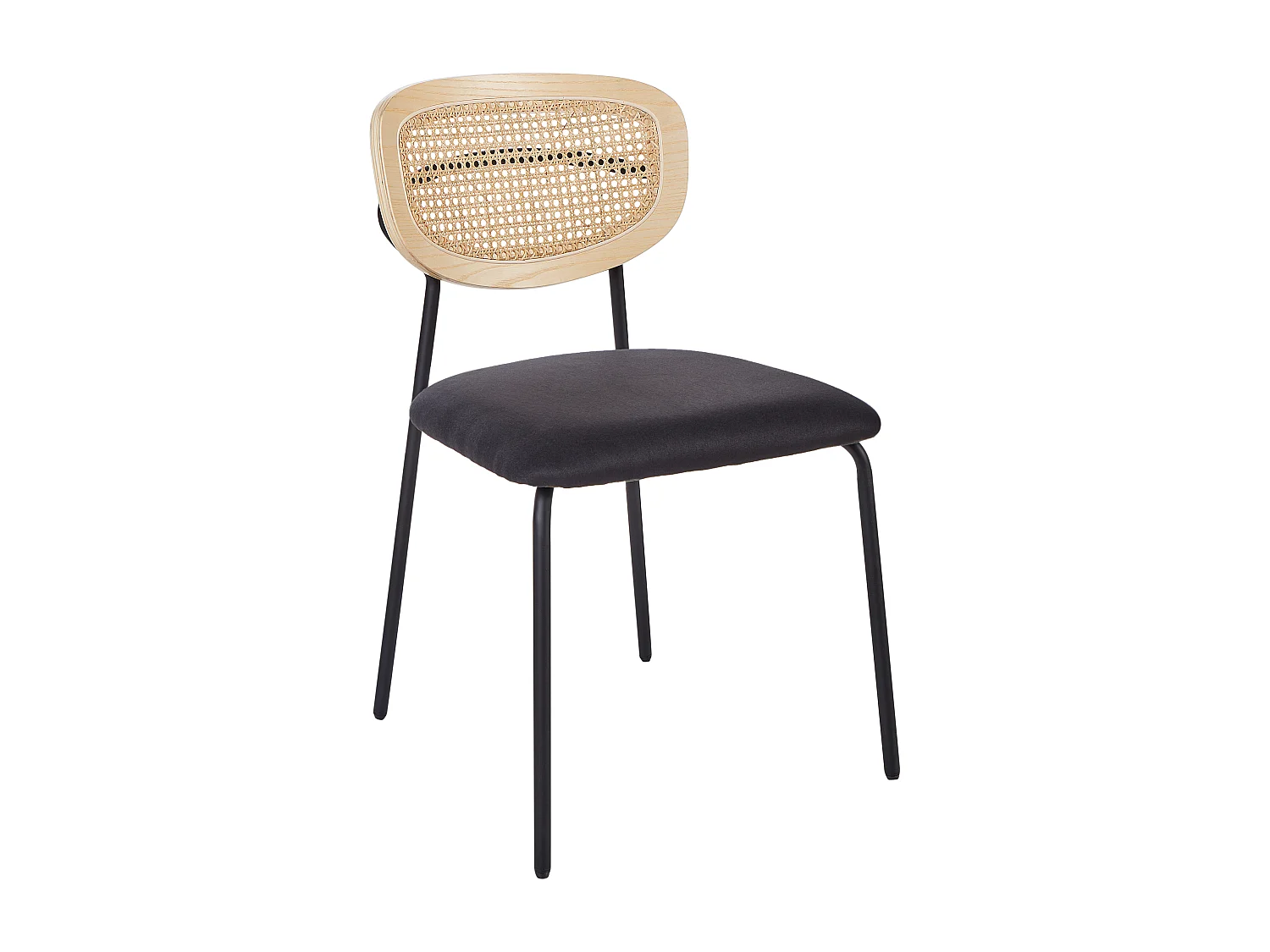Set van 2 eetkamerstoelen MAYETTA Rotan Zwart