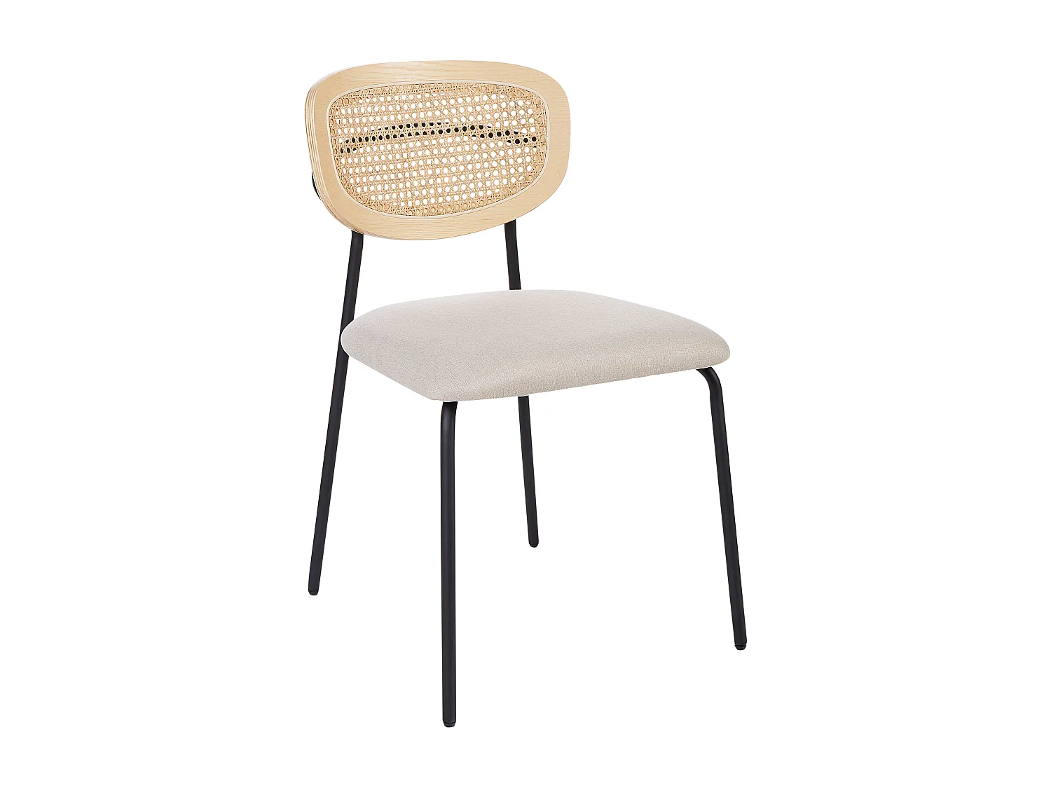 Lot de 2 chaises de salle à manger MAYETTA Rotin Beige clair
