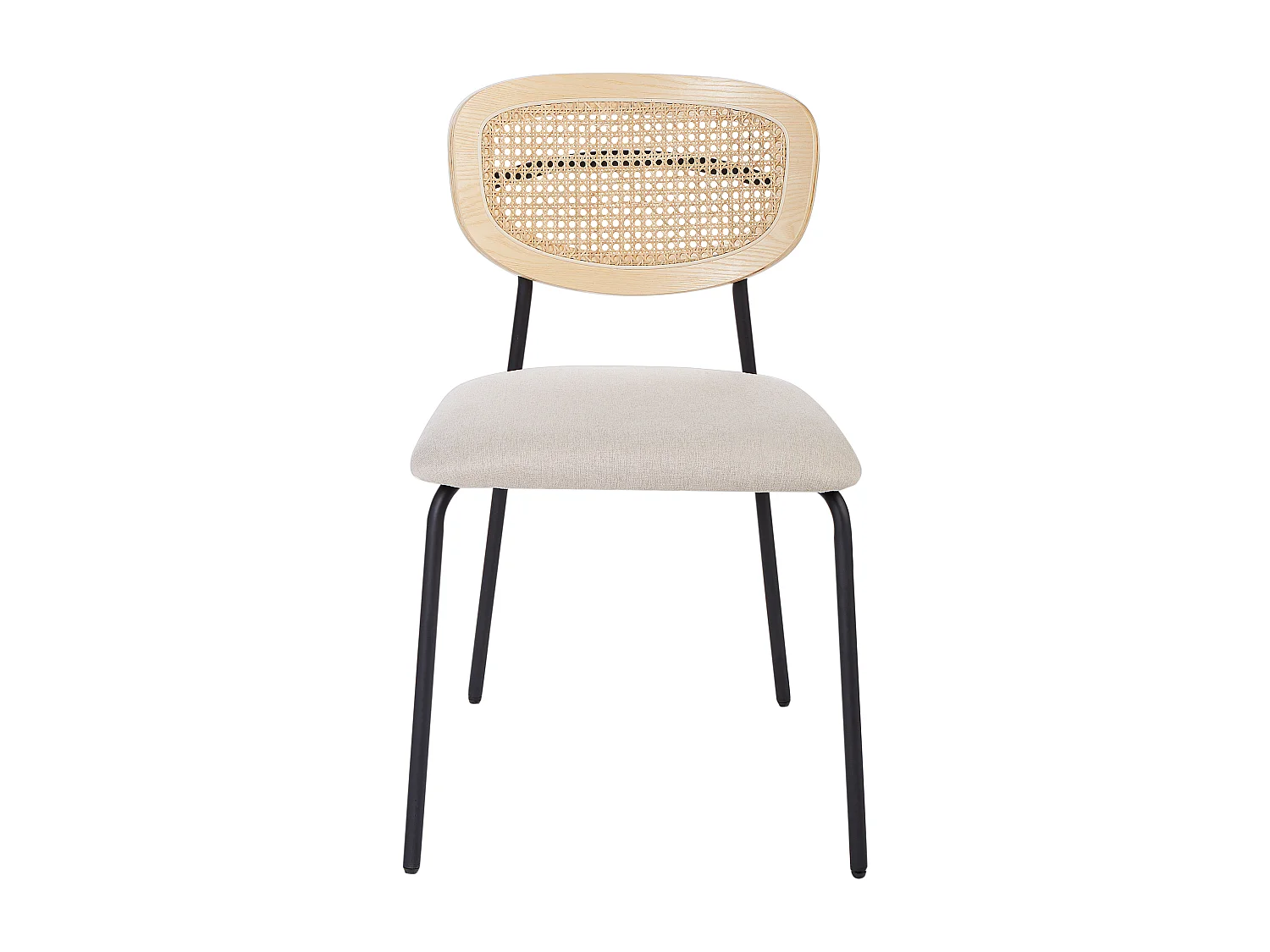 Lot de 2 chaises de salle à manger MAYETTA Rotin Beige clair
