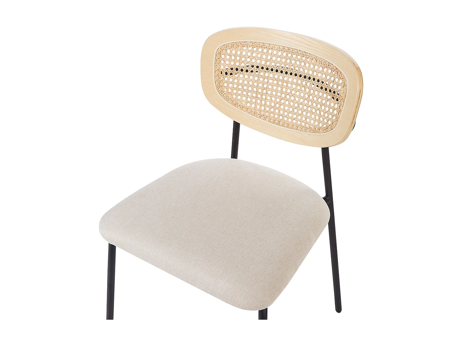 Lot de 2 chaises de salle à manger MAYETTA Rotin Beige clair