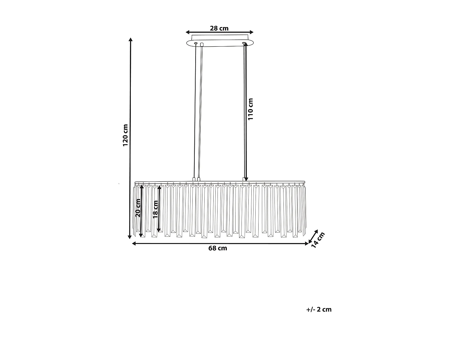 Lustre MANDEO Verre Argenté