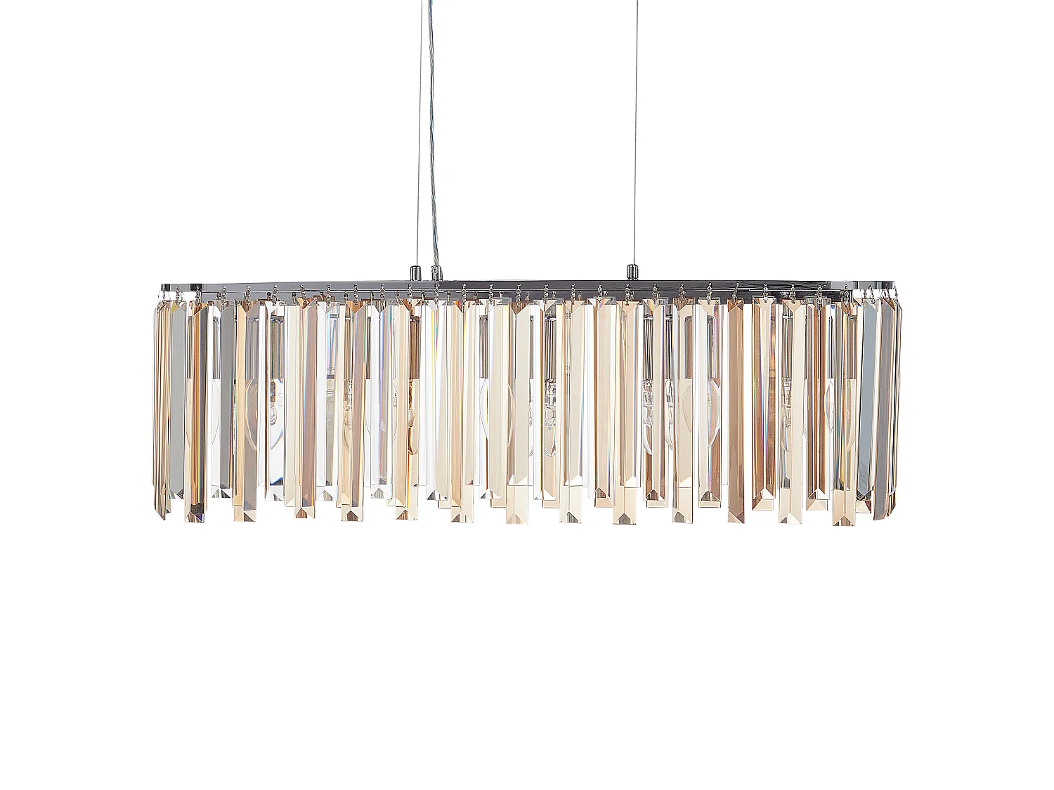 Lustre MANDEO Verre Argenté