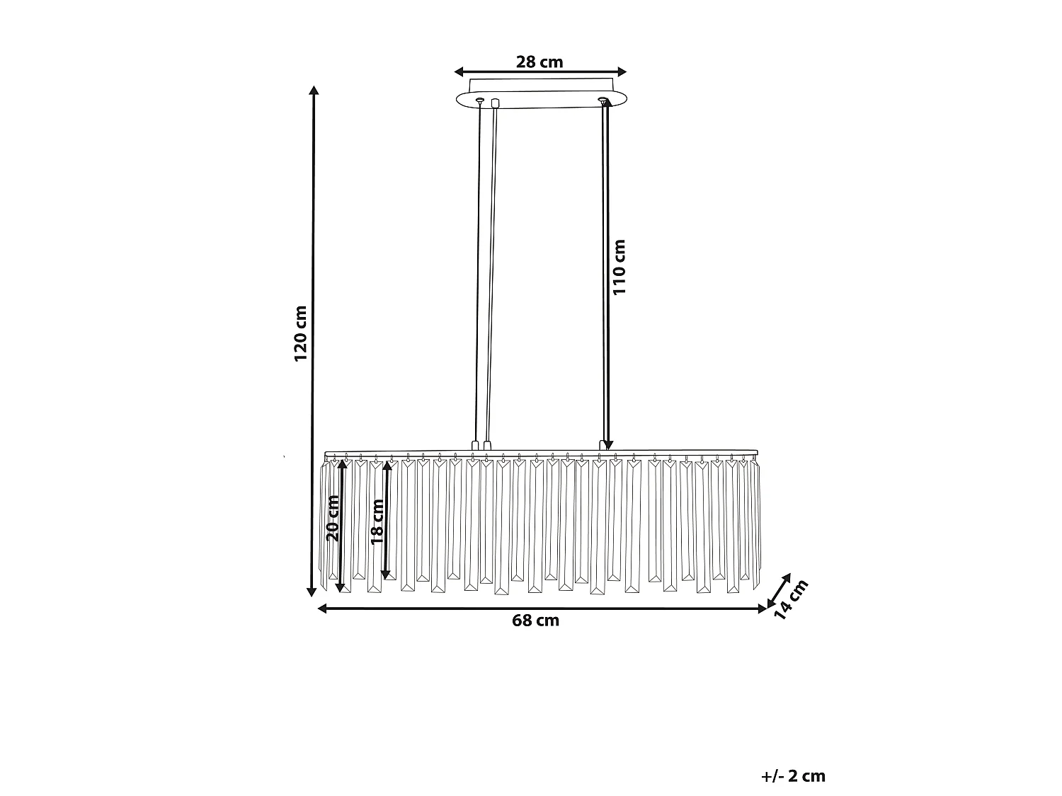 Lustre MANDEO Verre Argenté