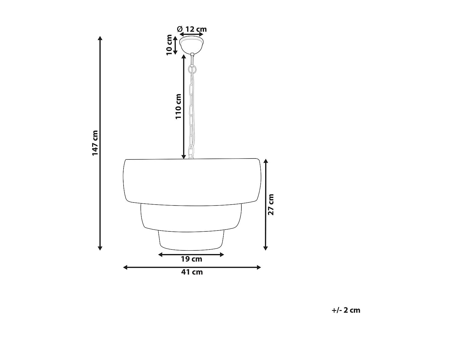 Lampe suspension MBANGO Métal Doré