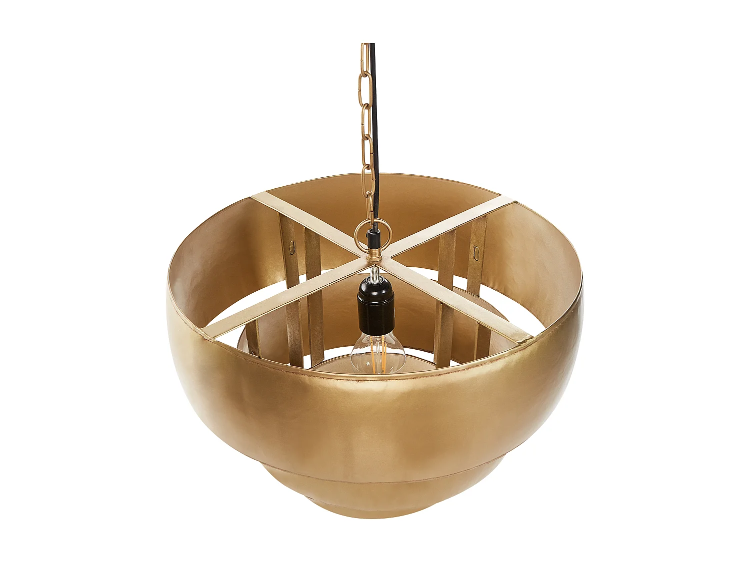 Lampe suspension MBANGO Métal Doré