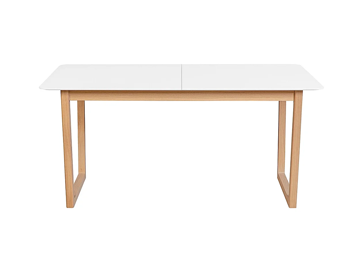 Esstisch ausziehbar helles Holz und weiß L160-240 cm LAHO