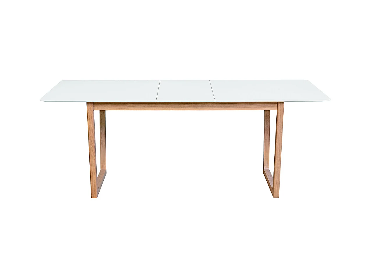 Esstisch ausziehbar helles Holz und weiß L160-240 cm LAHO