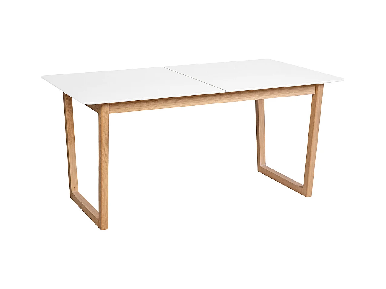 Esstisch ausziehbar helles Holz und weiß L160-240 cm LAHO