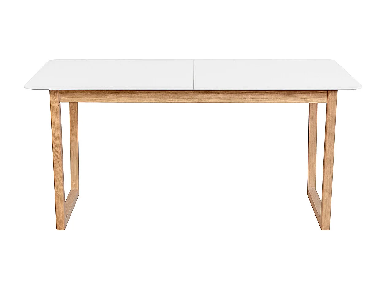 Esstisch ausziehbar helles Holz und weiß L160-240 cm LAHO