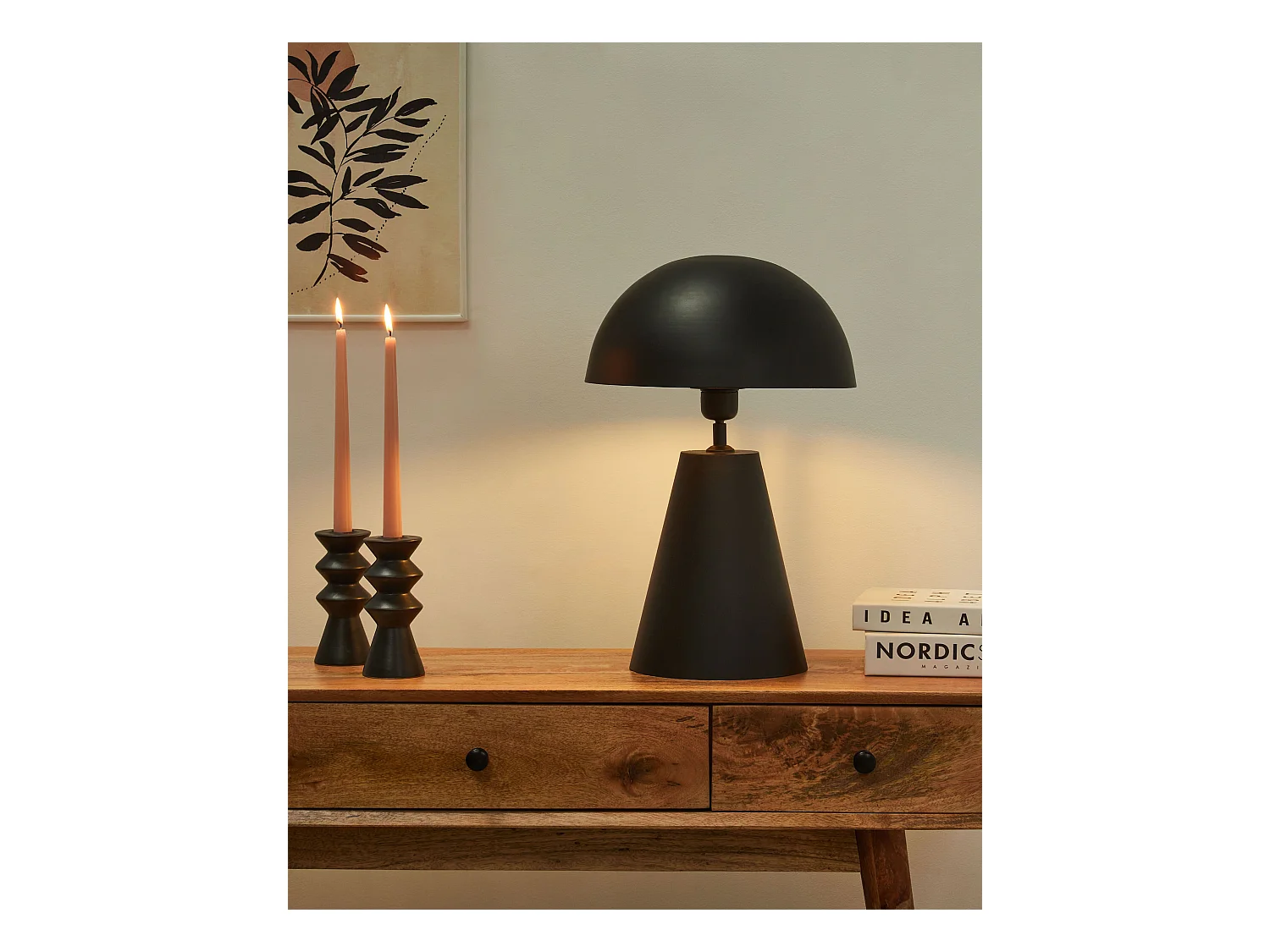 Lámpara de mesa PALMIET Metal Negro