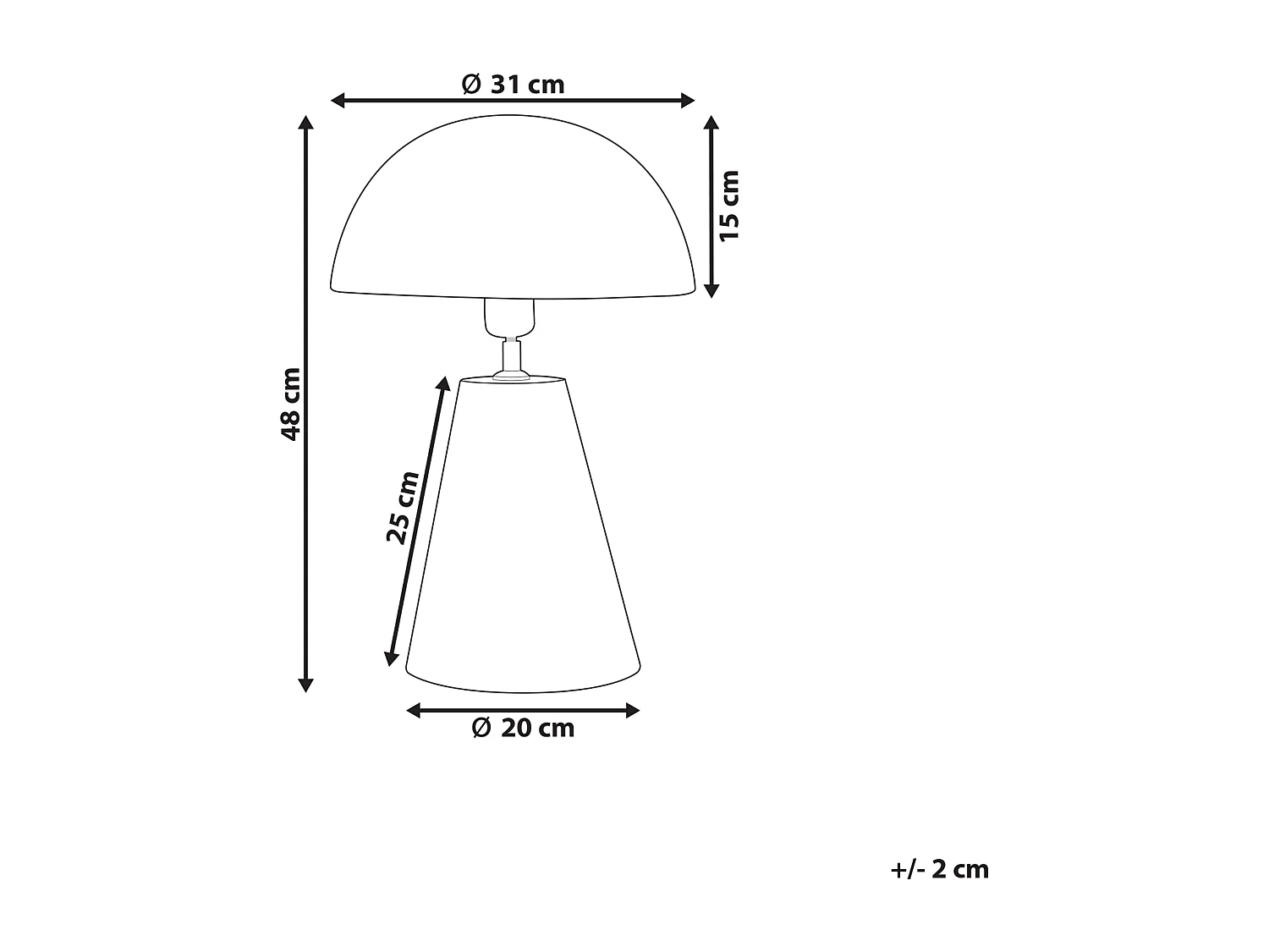 Lampe à poser PALMIET Métal Noir