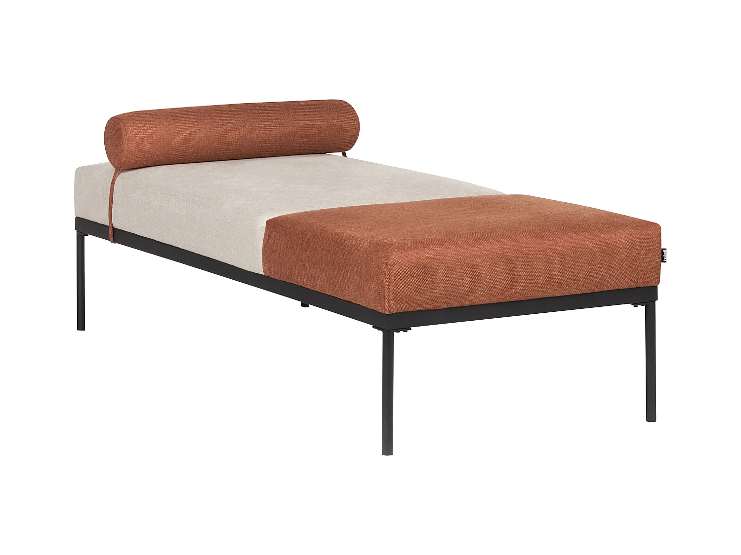 Chaise longue MALMOS Lin synthétique Marron doré
