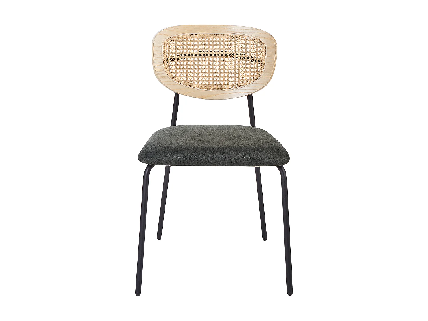 Lot de 2 chaises de salle à manger MAYETTA Rotin Vert foncé