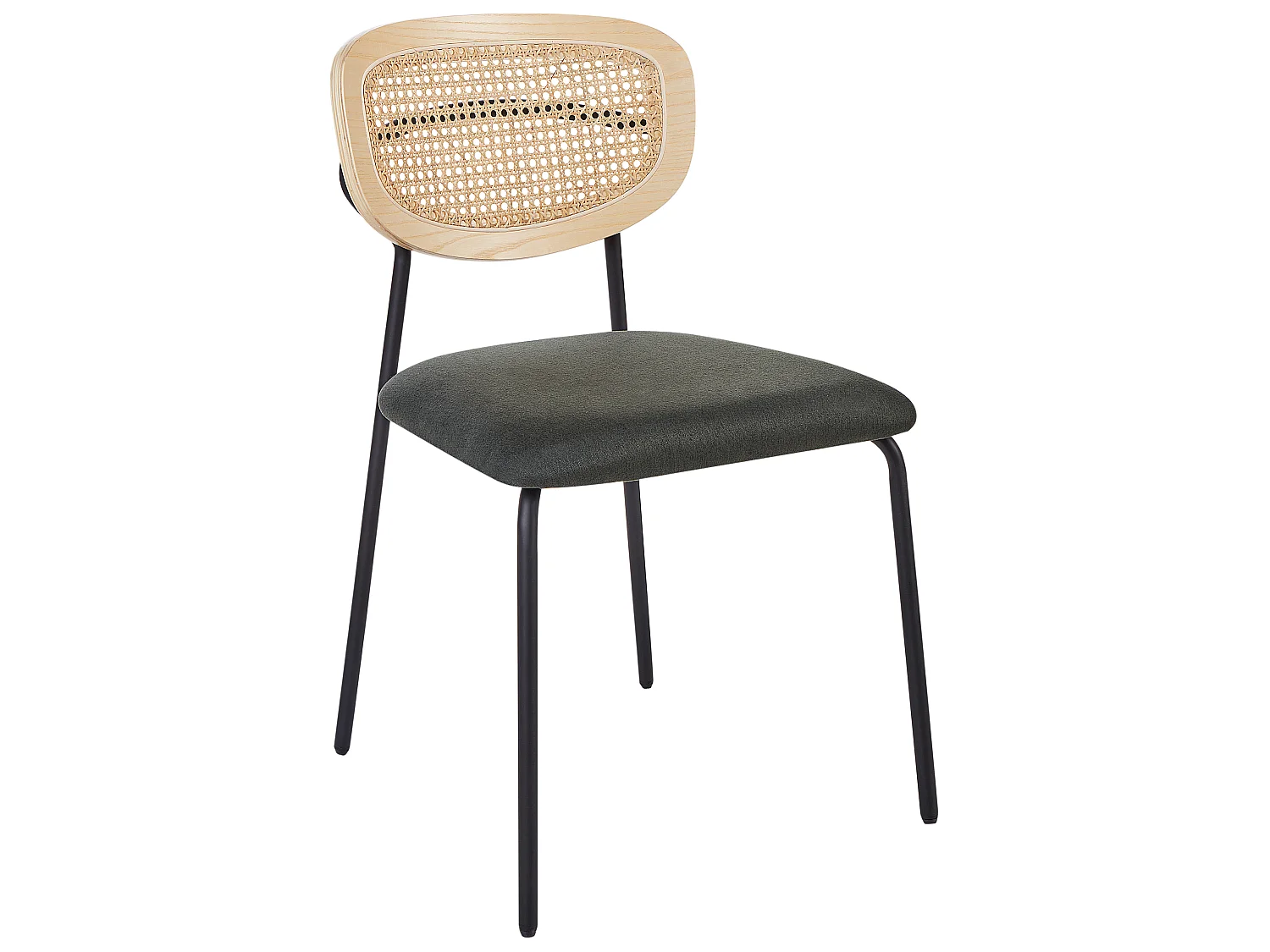 Lot de 2 chaises de salle à manger MAYETTA Rotin Vert foncé