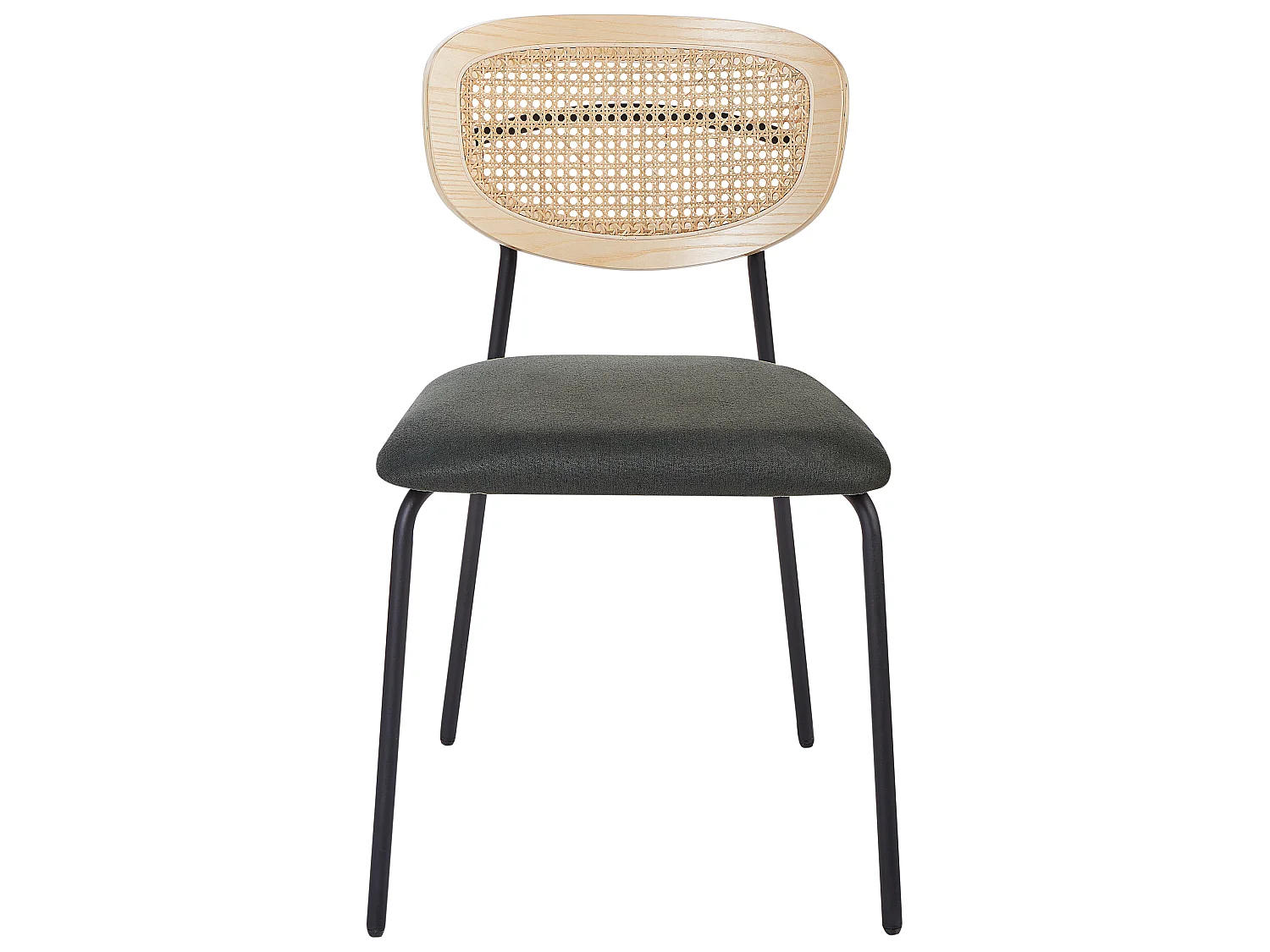 Lot de 2 chaises de salle à manger MAYETTA Rotin Vert foncé