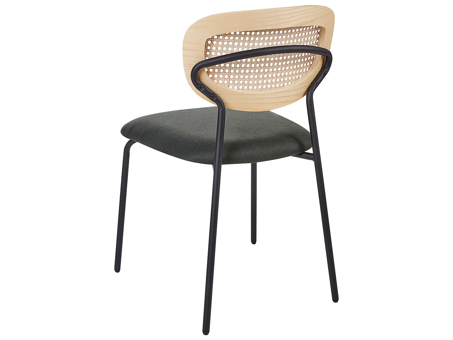 Lot de 2 chaises de salle à manger MAYETTA Rotin Vert foncé