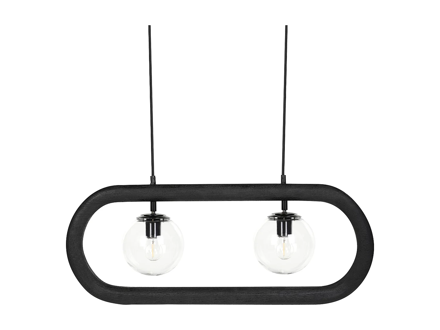 Lampe suspension AYENSU Bois de manguier Noir