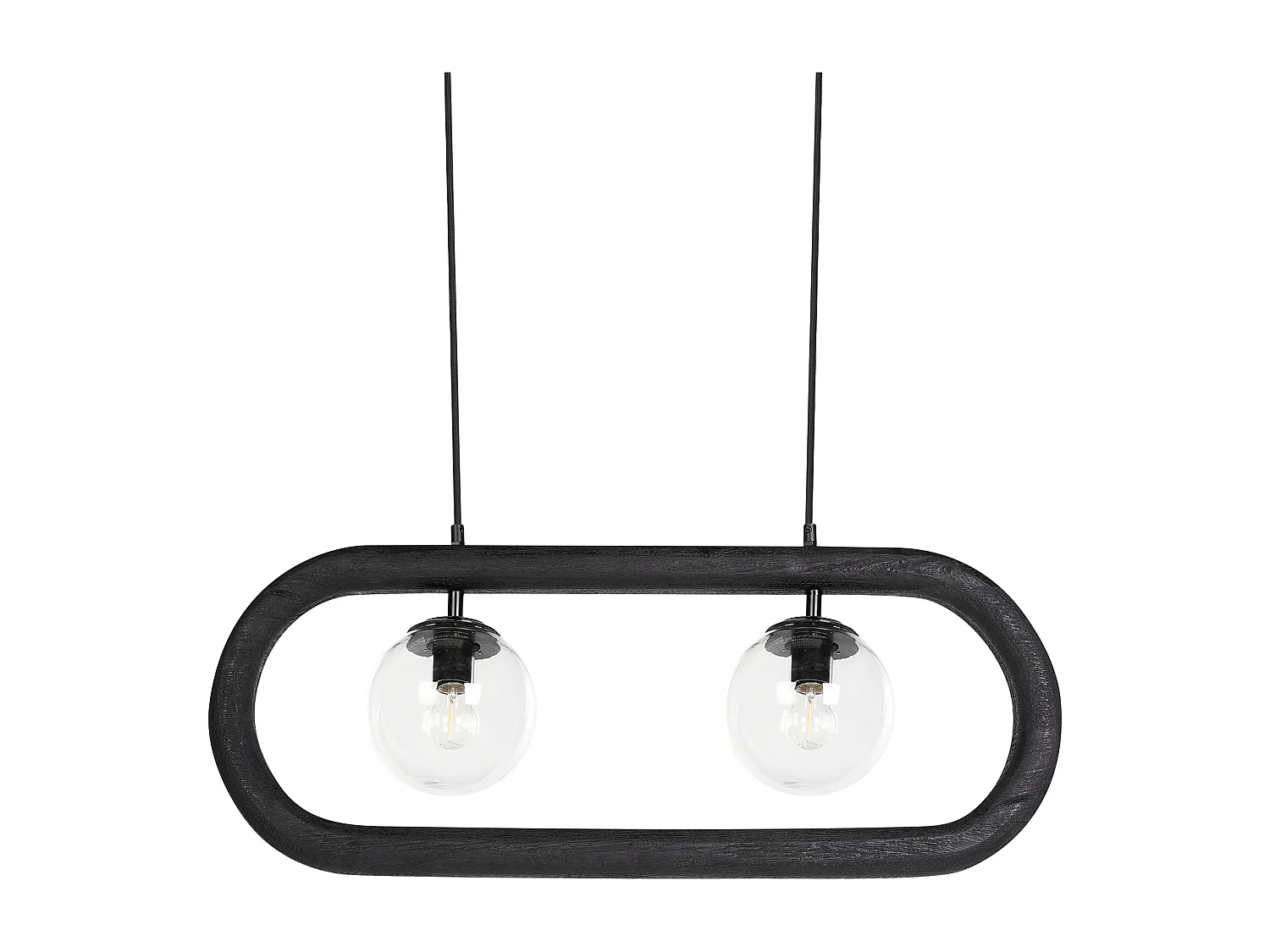 Lampe suspension AYENSU Bois de manguier Noir