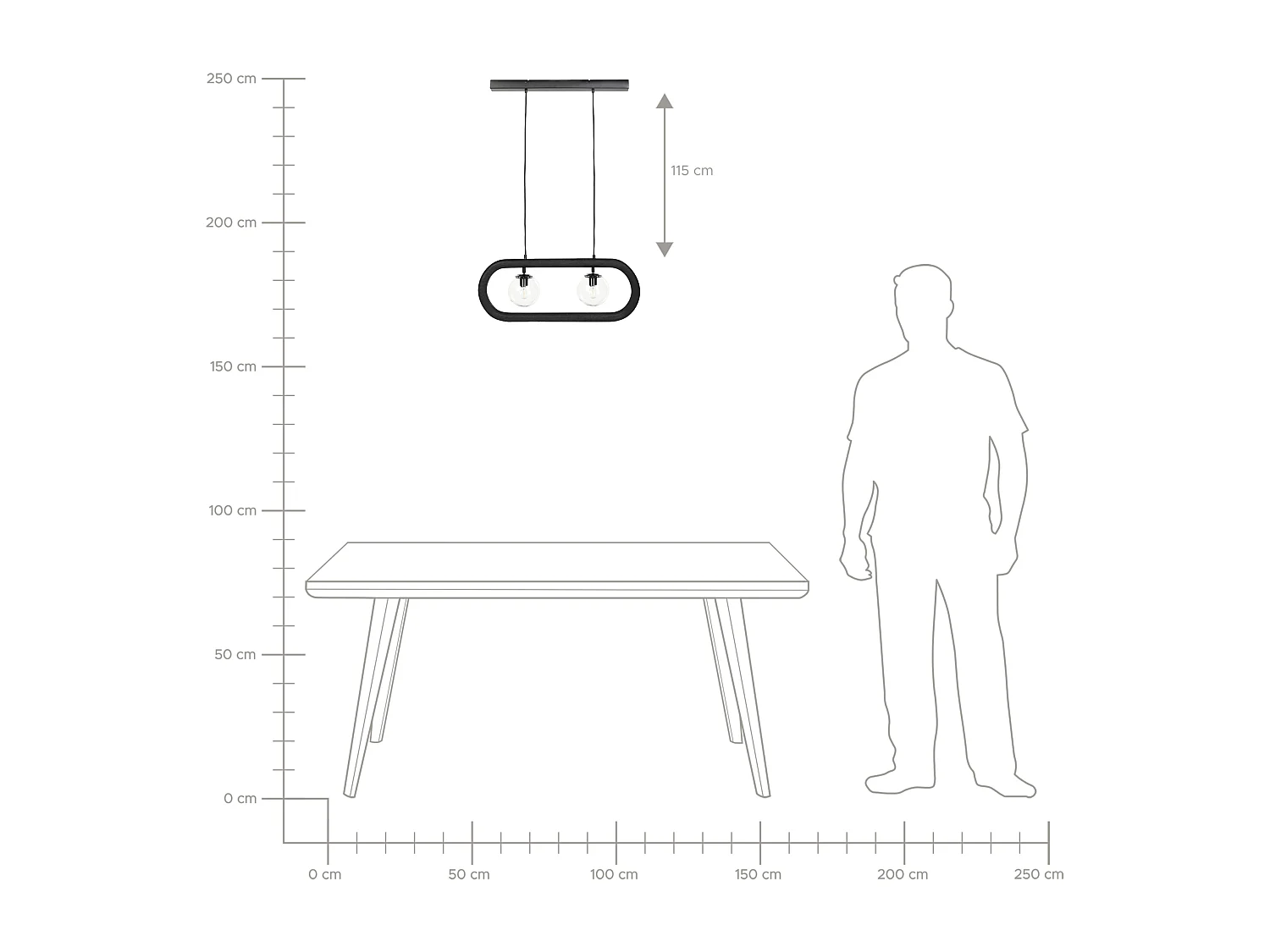 Lampe suspension AYENSU Bois de manguier Noir
