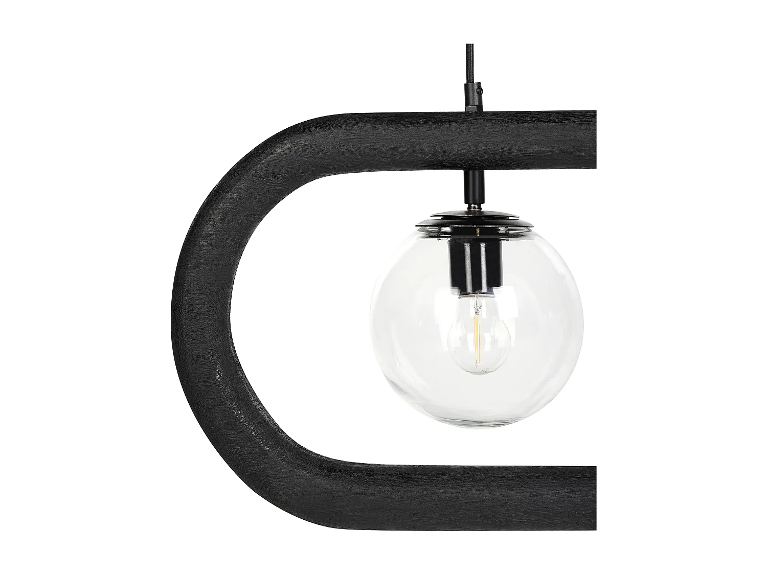 Lámpara colgante AYENSU Madera de mango Negro