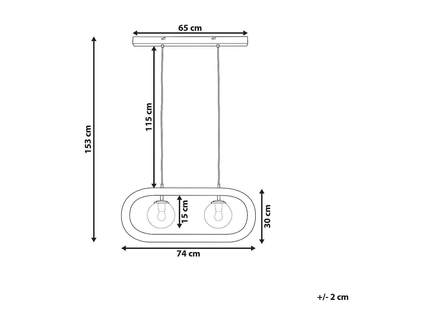 Lampe suspension AYENSU Bois de manguier Noir