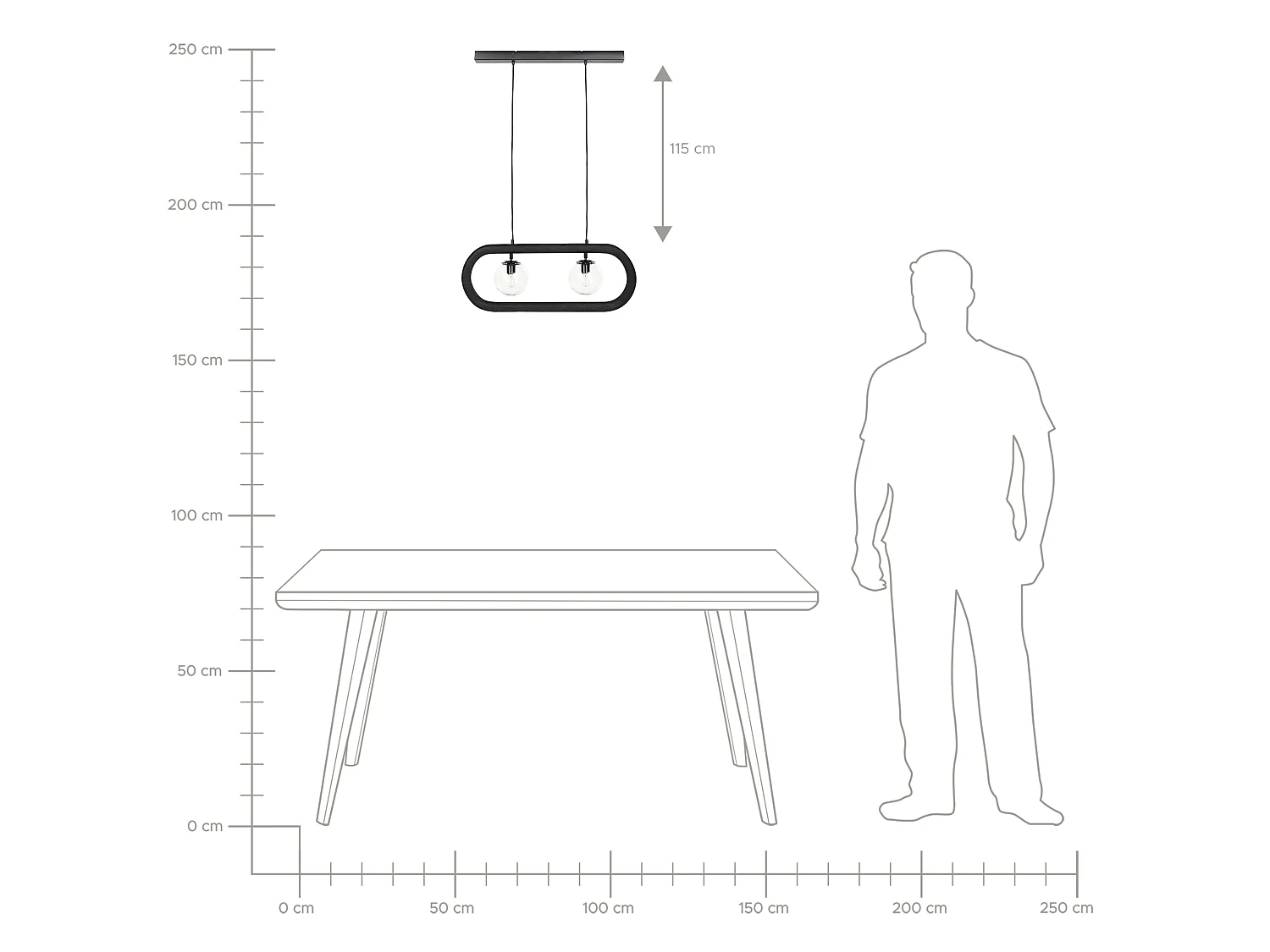 Lampe suspension AYENSU Bois de manguier Noir