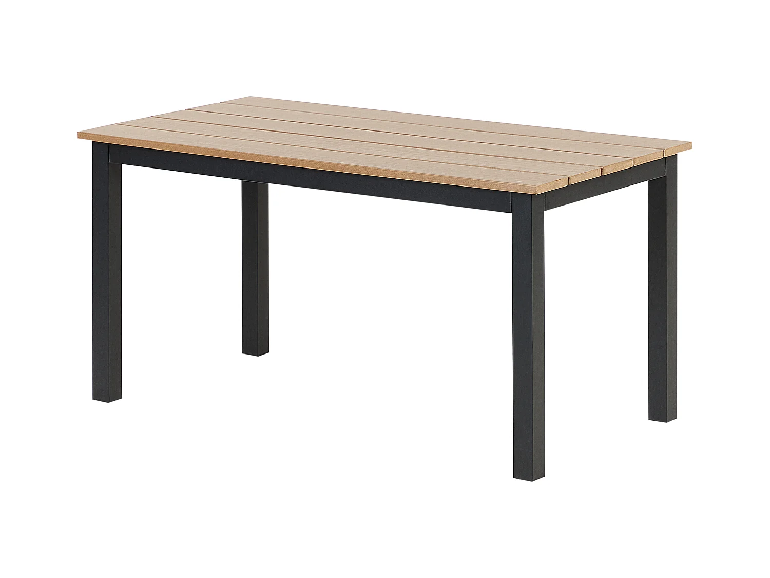 Table de salle à manger de jardin MESSINA 100 cm 52 cm Noir