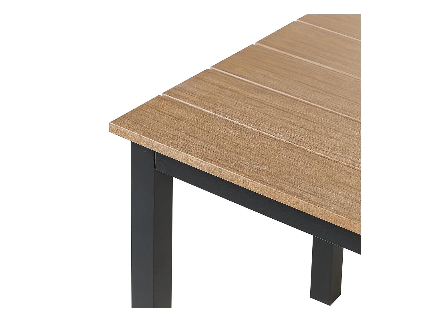 Table de salle à manger de jardin MESSINA 100 cm 52 cm Noir