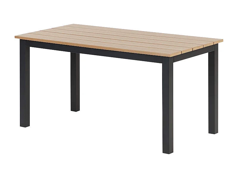 Table de salle à manger de jardin MESSINA 100 cm 52 cm Noir