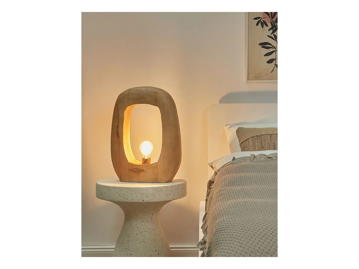 Tischleuchte AJAY Mango Holz Hellbraun