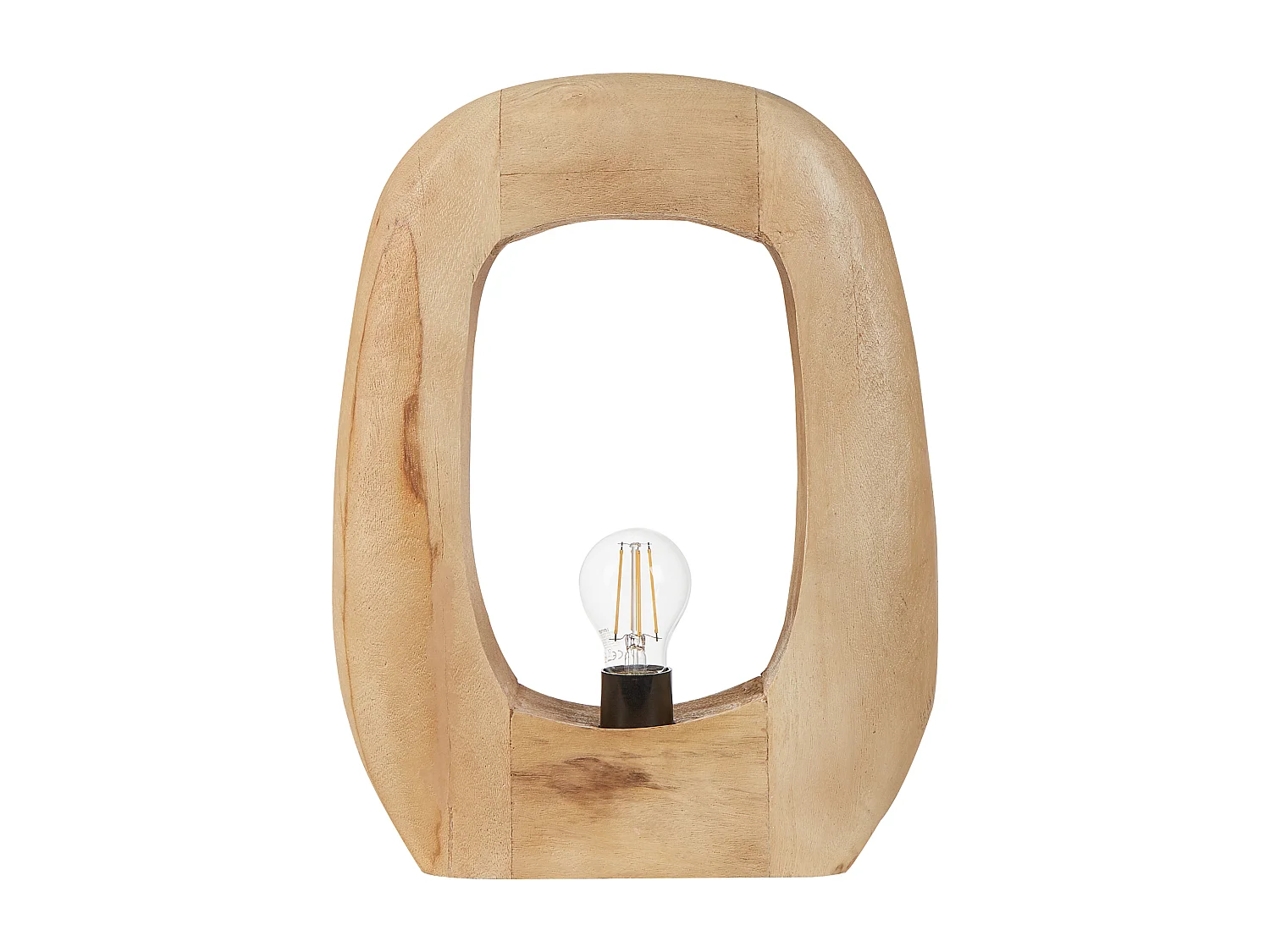 Tafellamp AJAY Mangohout Lichtbruin